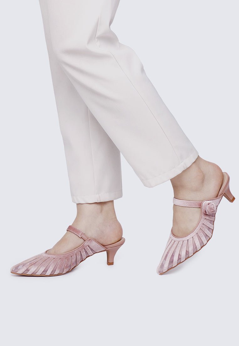 Fioren Comfy Heels In Rose GoldHeels - myballerine