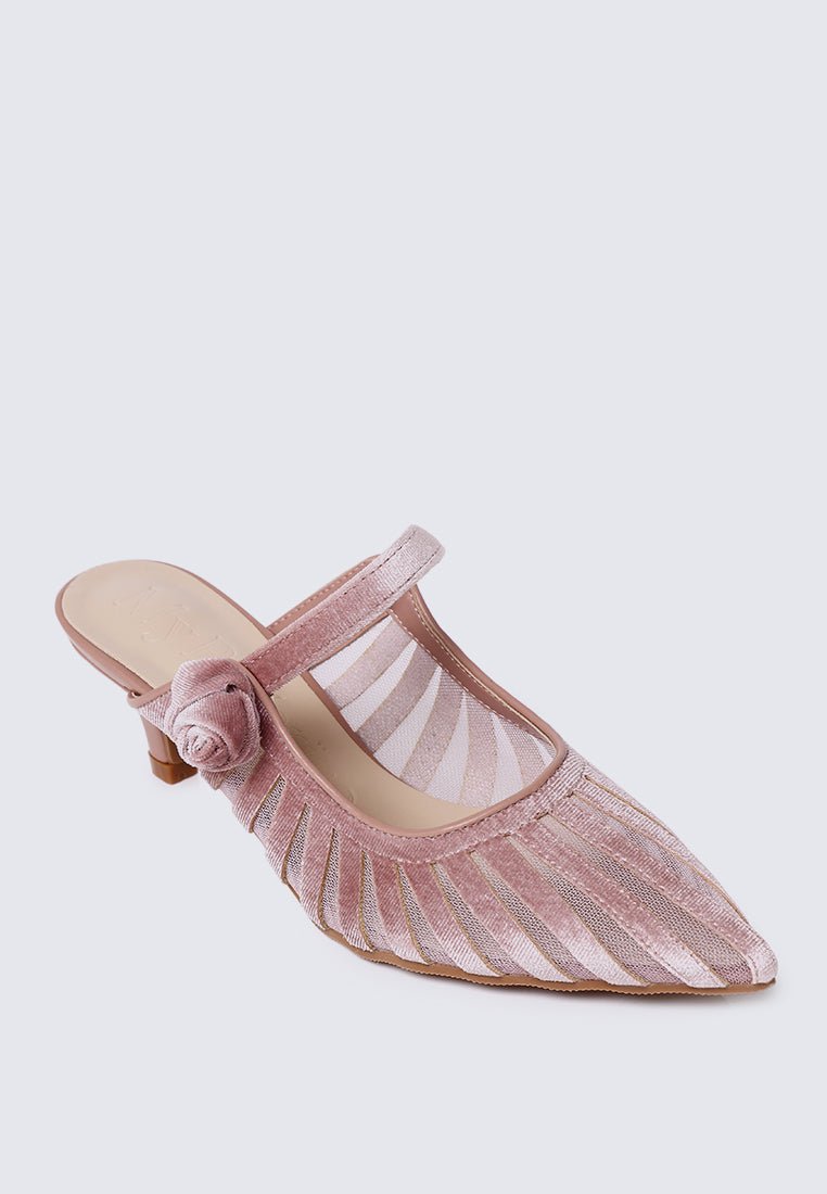 Fioren Comfy Heels In Rose GoldHeels - myballerine