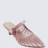 Fioren Comfy Heels In Rose GoldHeels - myballerine