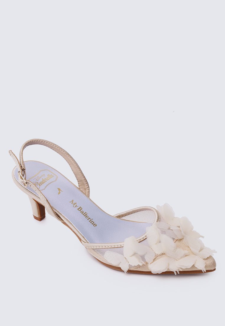 Fly to Your Dreams Comfy Heels In Champagne - myballerine