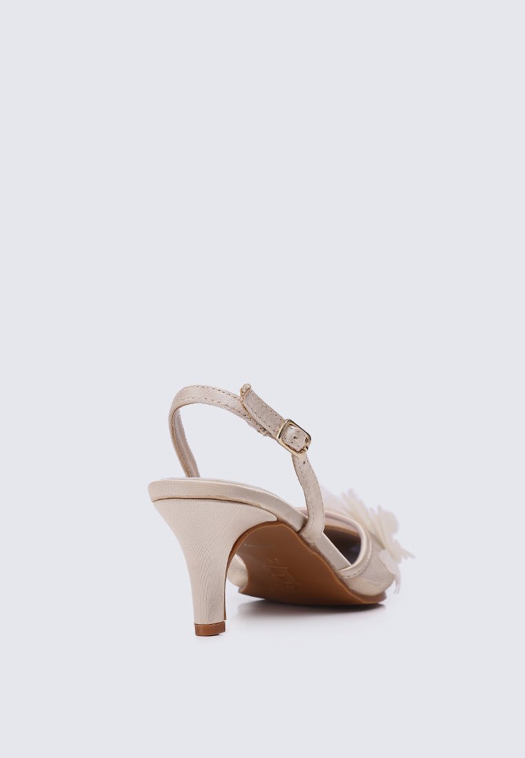Fly to Your Dreams Comfy Heels In Champagne - myballerine