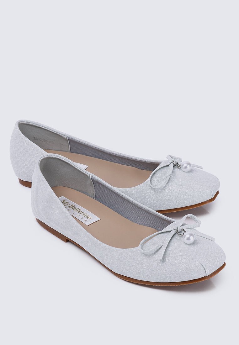 Gem Comfy Ballerina In SilverShoes - myballerine