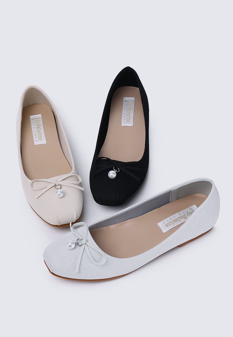 Gem Comfy Ballerina In SilverShoes - myballerine