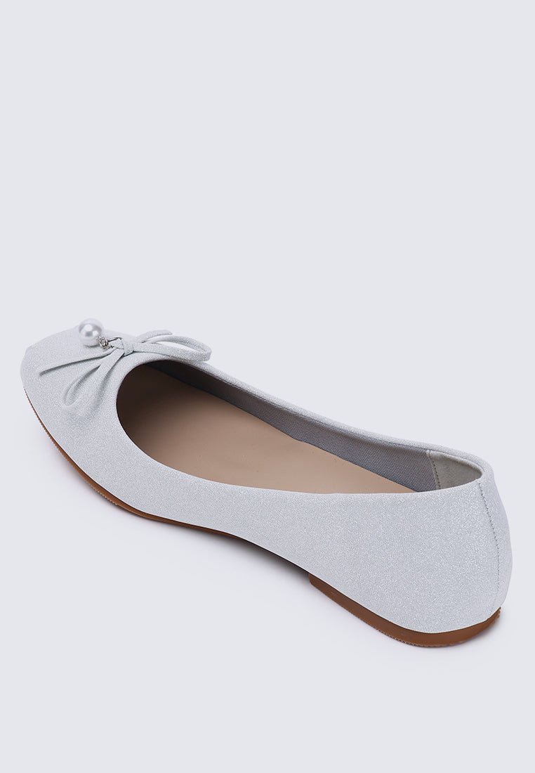 Gem Comfy Ballerina In SilverShoes - myballerine