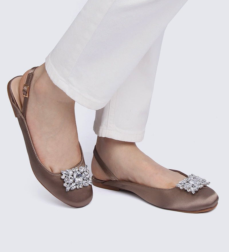 Gemie Comfy Ballerina In KhakiShoes - myballerine