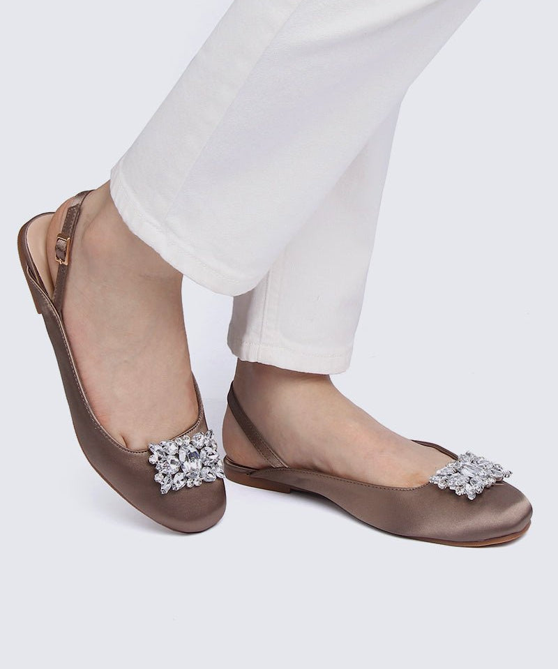 Gemie Comfy Ballerina In KhakiShoes - myballerine