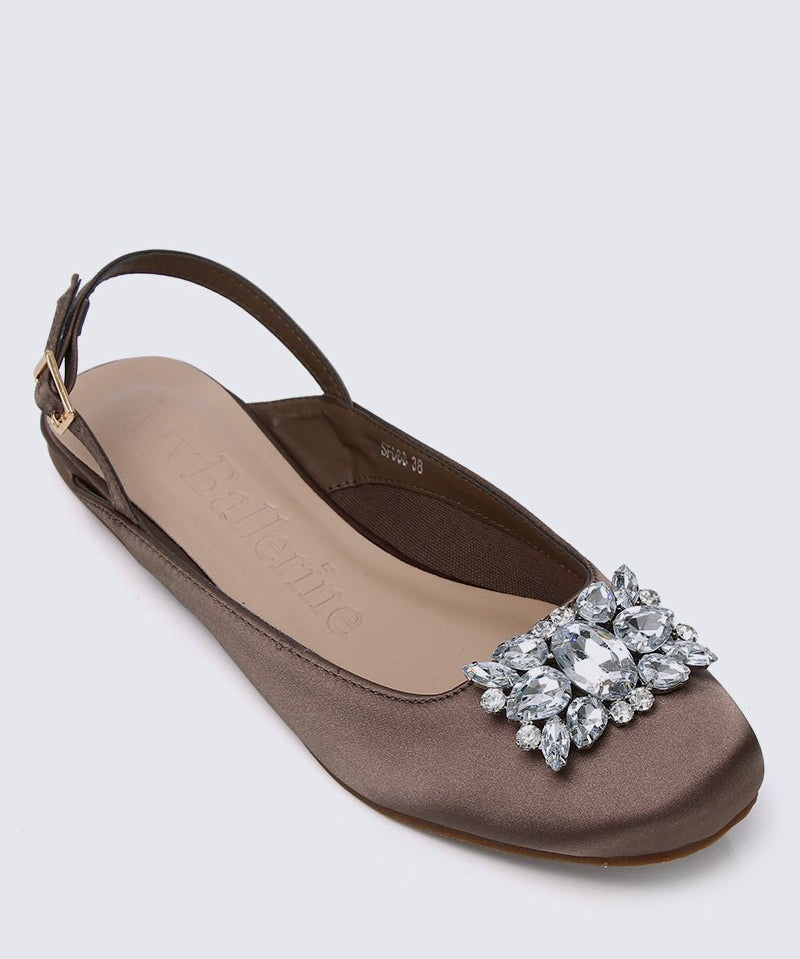 Gemie Comfy Ballerina In KhakiShoes - myballerine