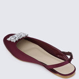 Gemie Comfy Ballerina In MaroonShoes - myballerine