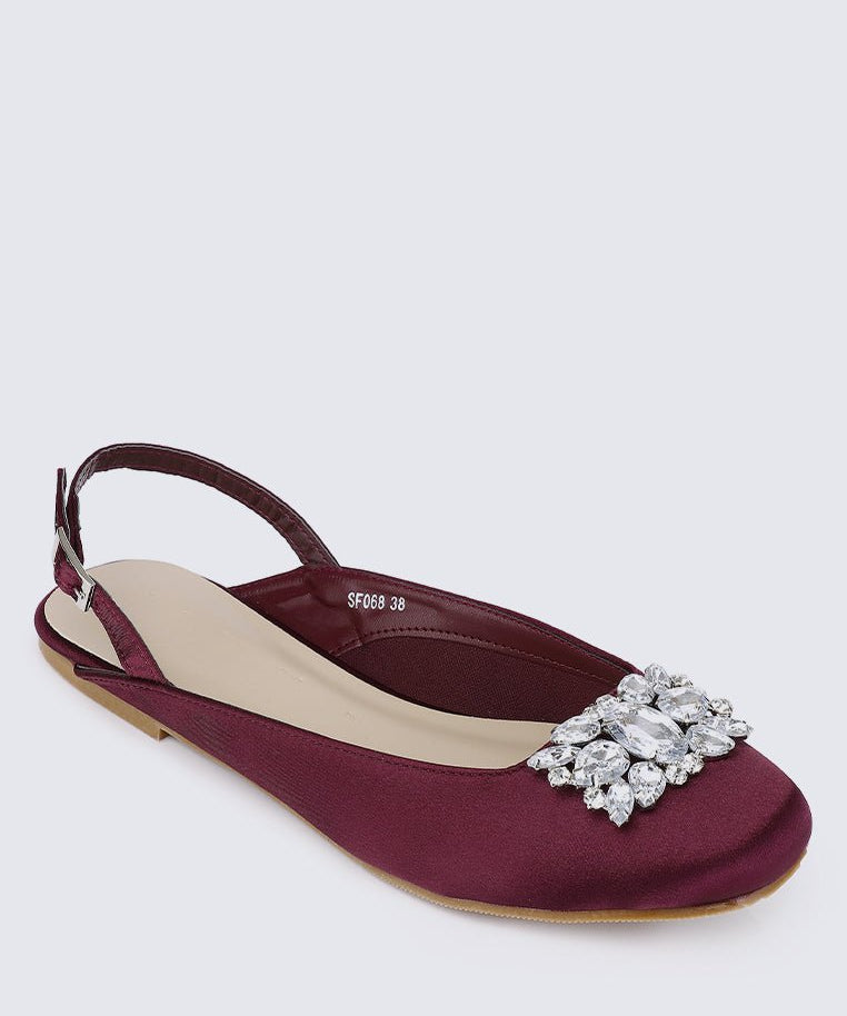 Gemie Comfy Ballerina In MaroonShoes - myballerine
