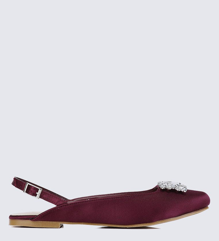 Gemie Comfy Ballerina In MaroonShoes - myballerine