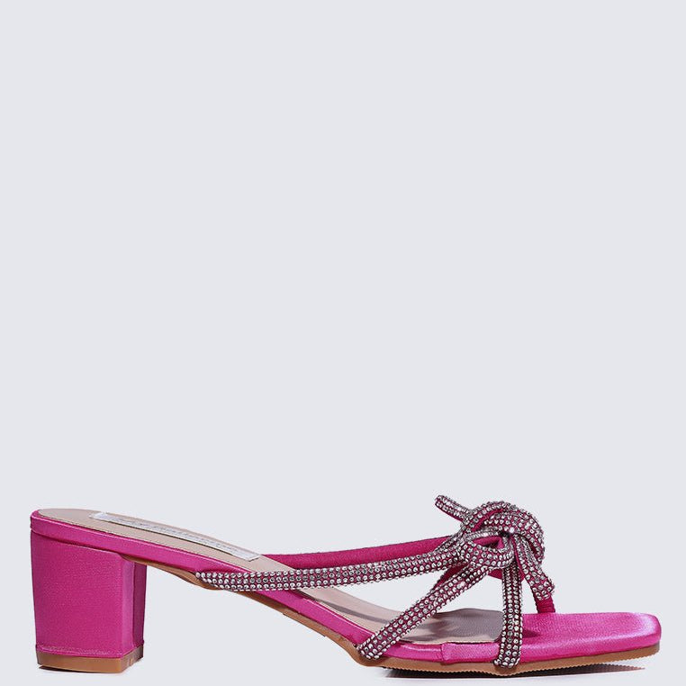 Genevieve Comfy Heels In FuchsiaShoes - myballerine