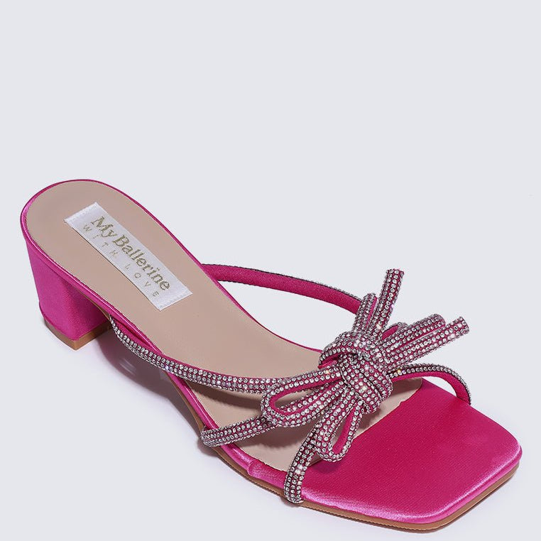 Genevieve Comfy Heels In FuchsiaShoes - myballerine