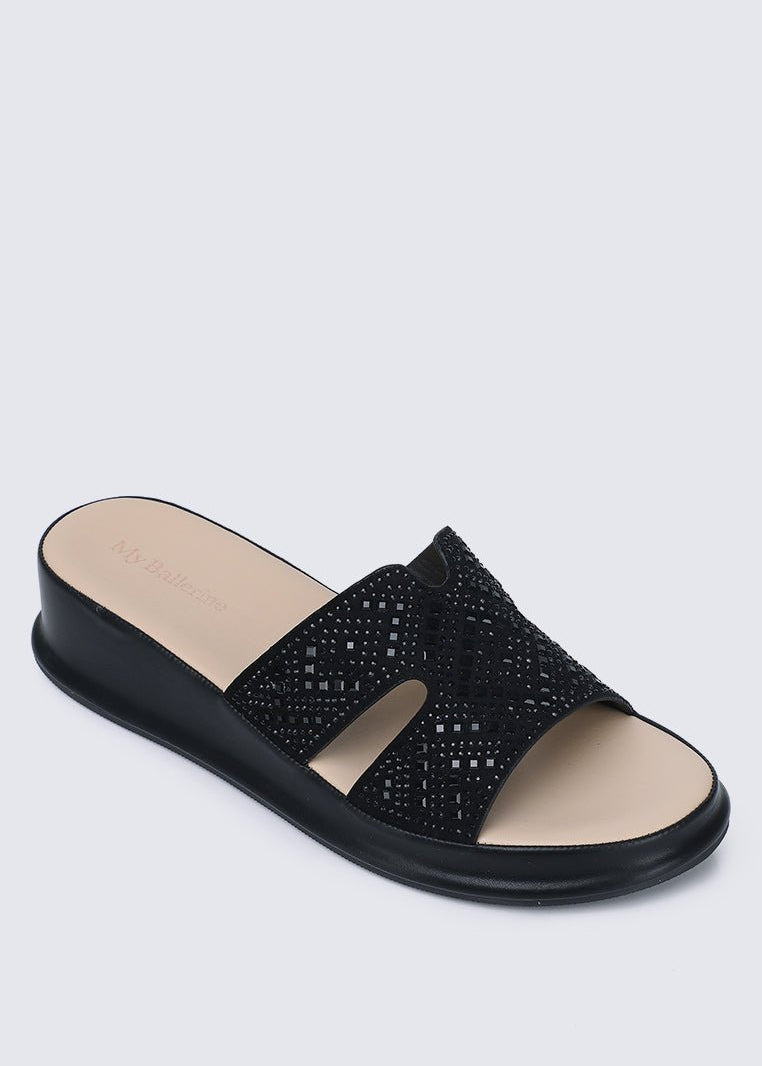 Gentle Feet Comfy Wedges In BlackShoes - myballerine