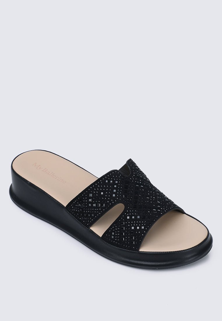 Gentle Feet Comfy Wedges In BlackWedges - myballerine