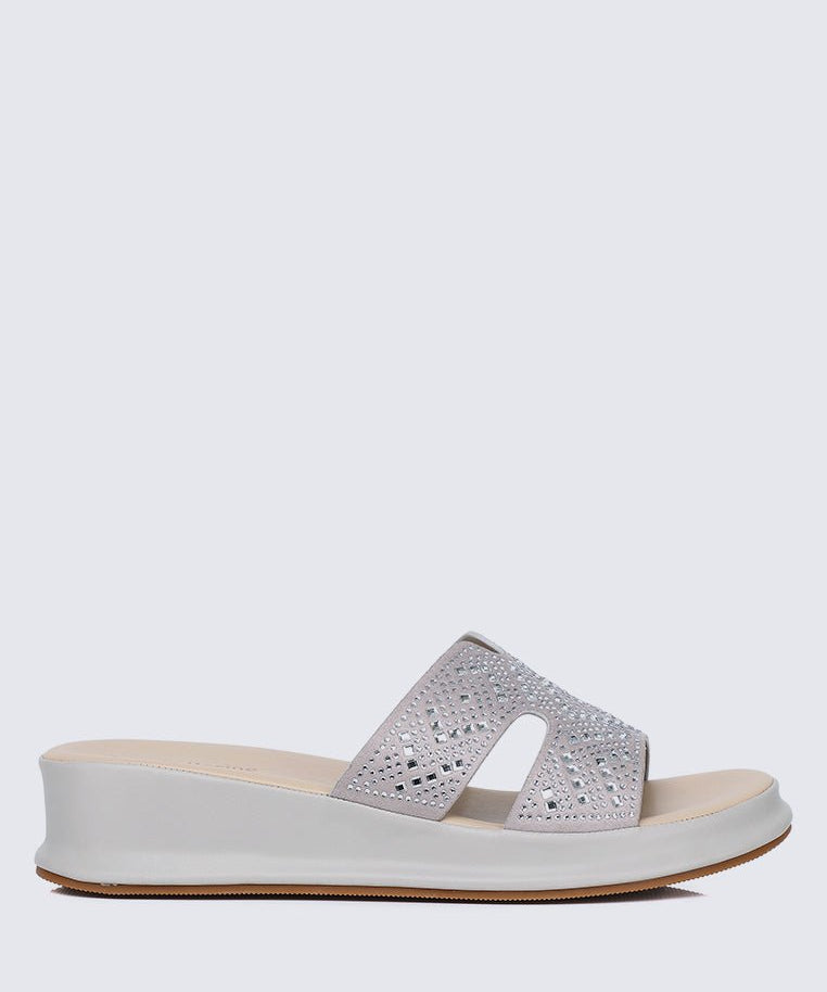 Gentle Feet Comfy Wedges In GreyShoes - myballerine