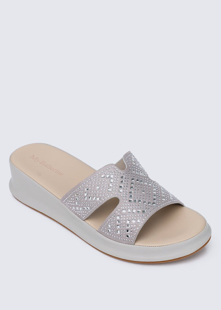 Gentle Feet Comfy Wedges In GreyShoes - myballerine