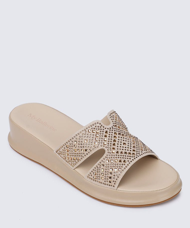 Gentle Feet Comfy Wedges In NudeShoes - myballerine