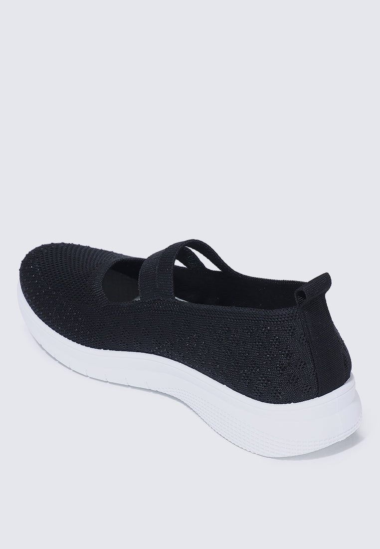 Gentle Walk Comfy Sneakers In BlackShoes - myballerine