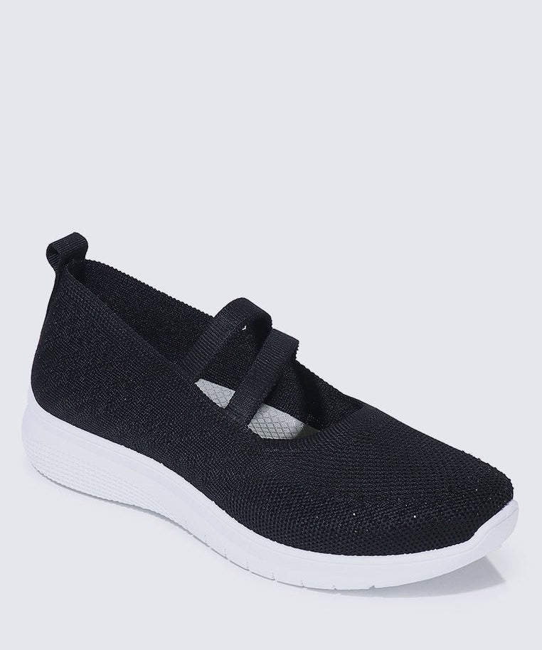 Gentle Walk Comfy Sneakers In BlackShoes - myballerine