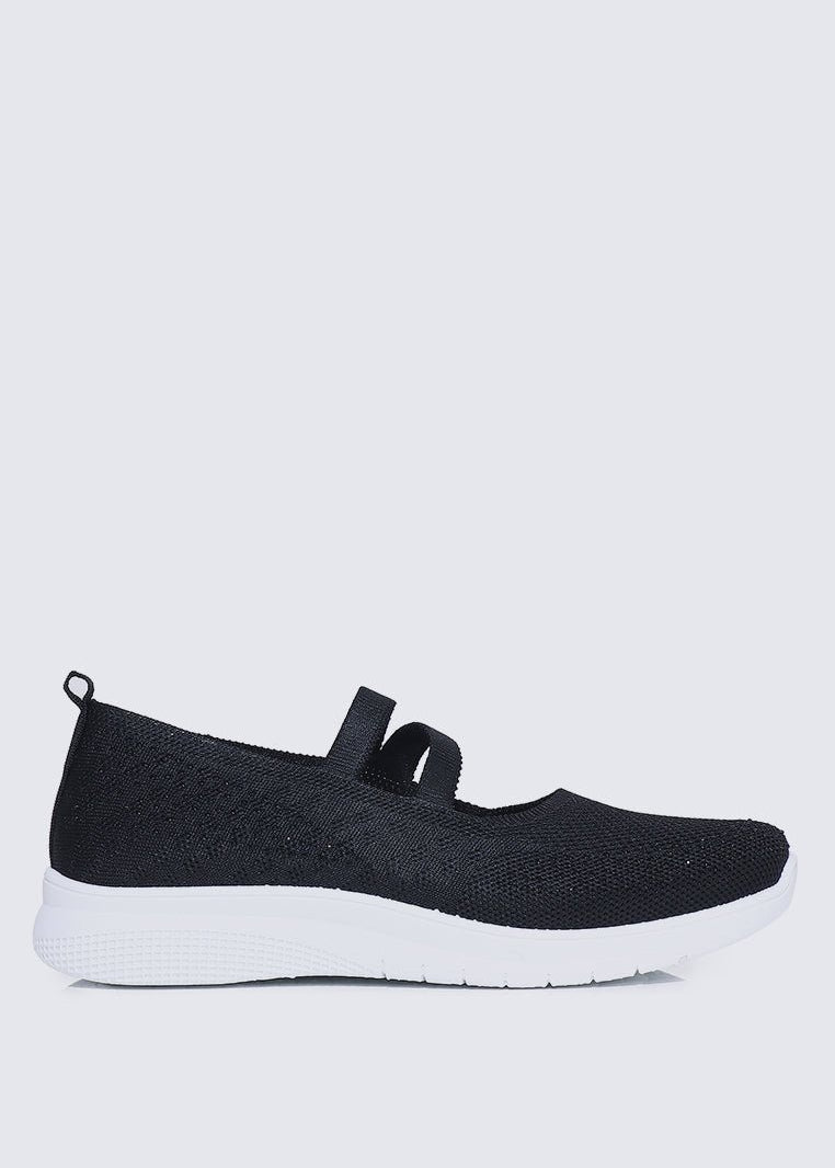 Gentle Walk Comfy Sneakers In BlackShoes - myballerine