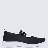 Gentle Walk Comfy Sneakers In BlackShoes - myballerine