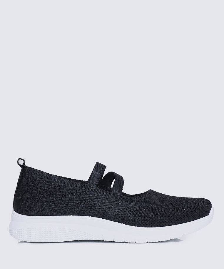Gentle Walk Comfy Sneakers In BlackShoes - myballerine
