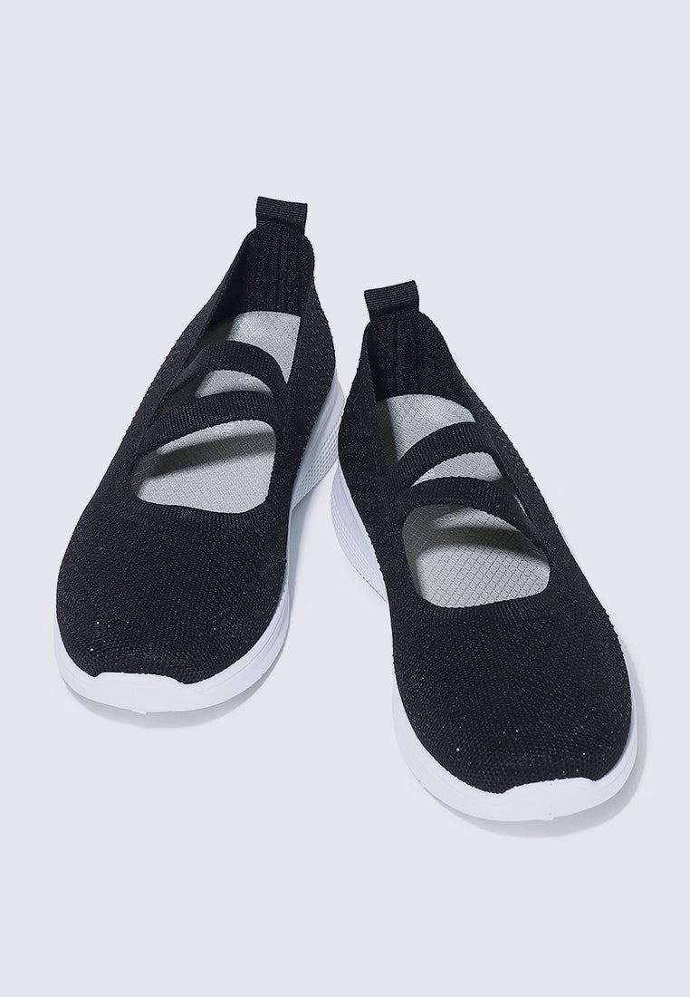 Gentle Walk Comfy Sneakers In BlackShoes - myballerine