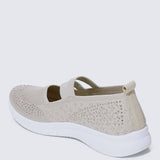 Gentle Walk Comfy Sneakers In NudeShoes - myballerine