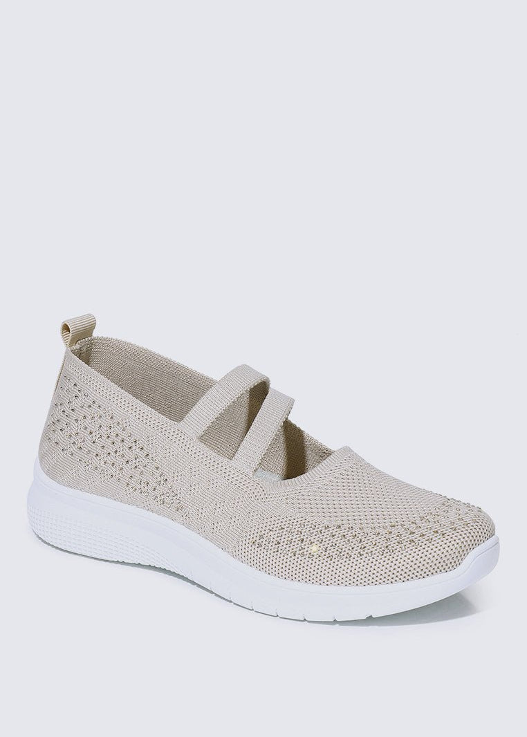 Gentle Walk Comfy Sneakers In NudeShoes - myballerine