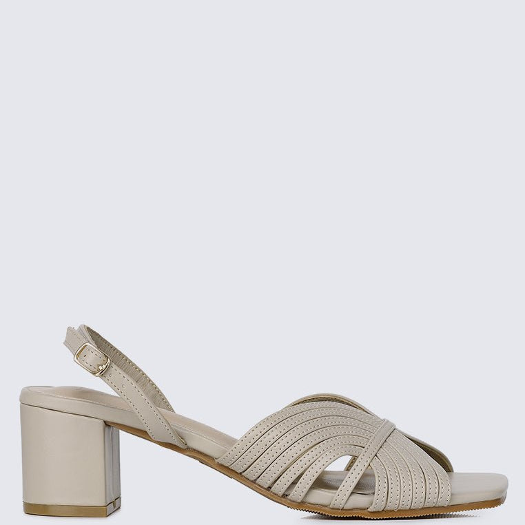Gia Comfy Heels In AlmondShoes - myballerine