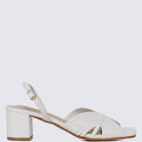 Gia Comfy Heels In Off WhiteShoes - myballerine
