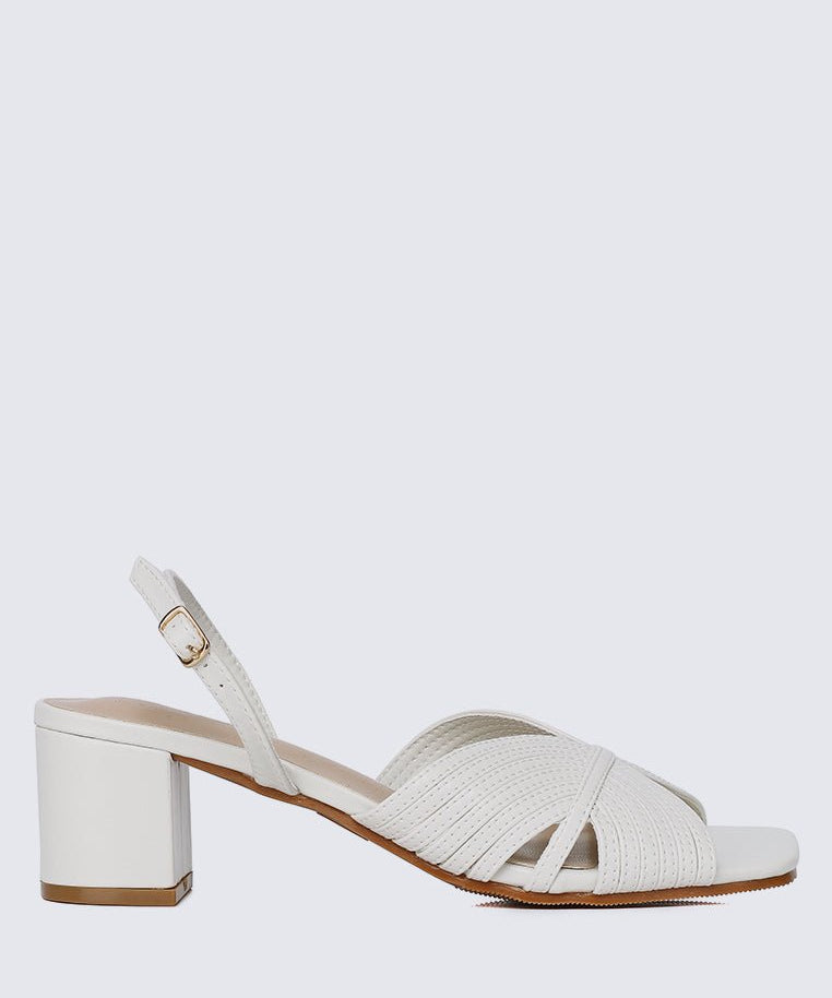 Gia Comfy Heels In Off WhiteShoes - myballerine