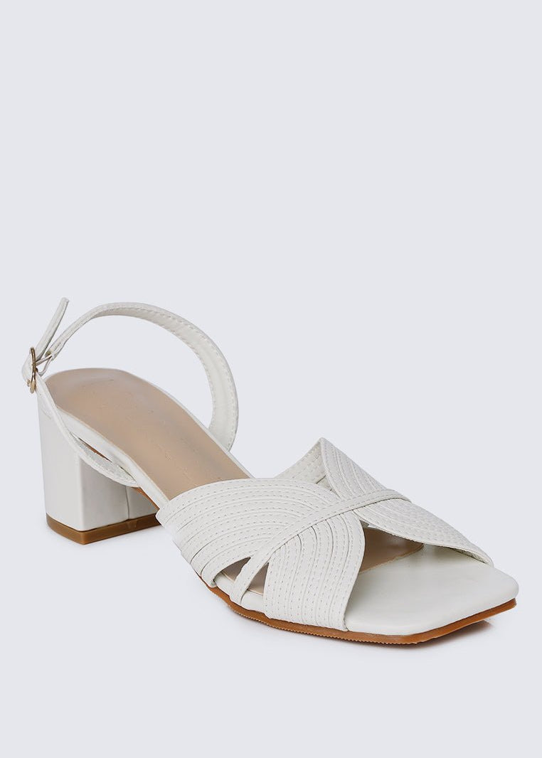 Gia Comfy Heels In Off WhiteShoes - myballerine
