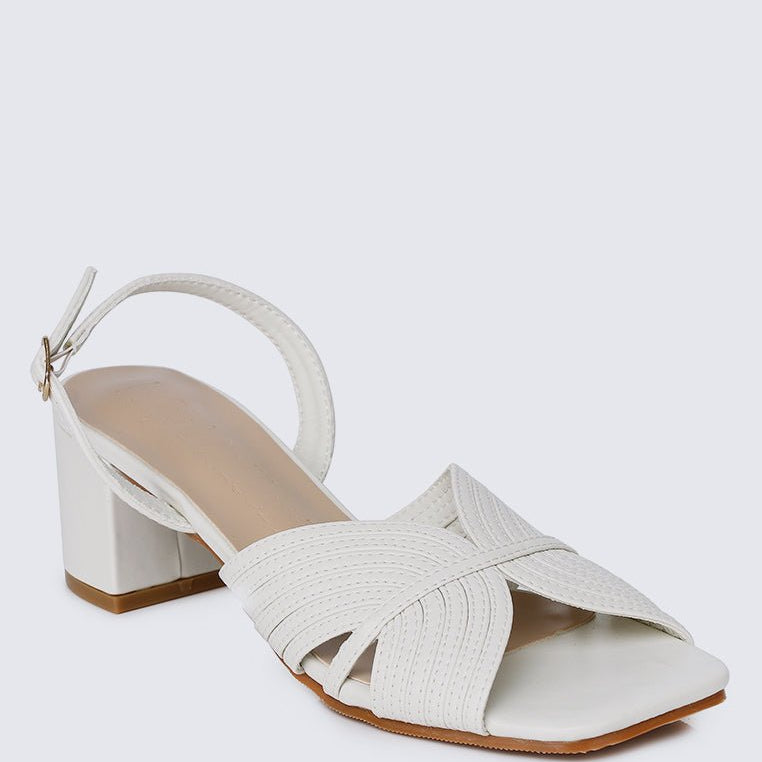 Gia Comfy Heels In Off WhiteShoes - myballerine