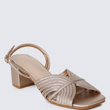 Gia Comfy Heels In Rose GoldShoes - myballerine