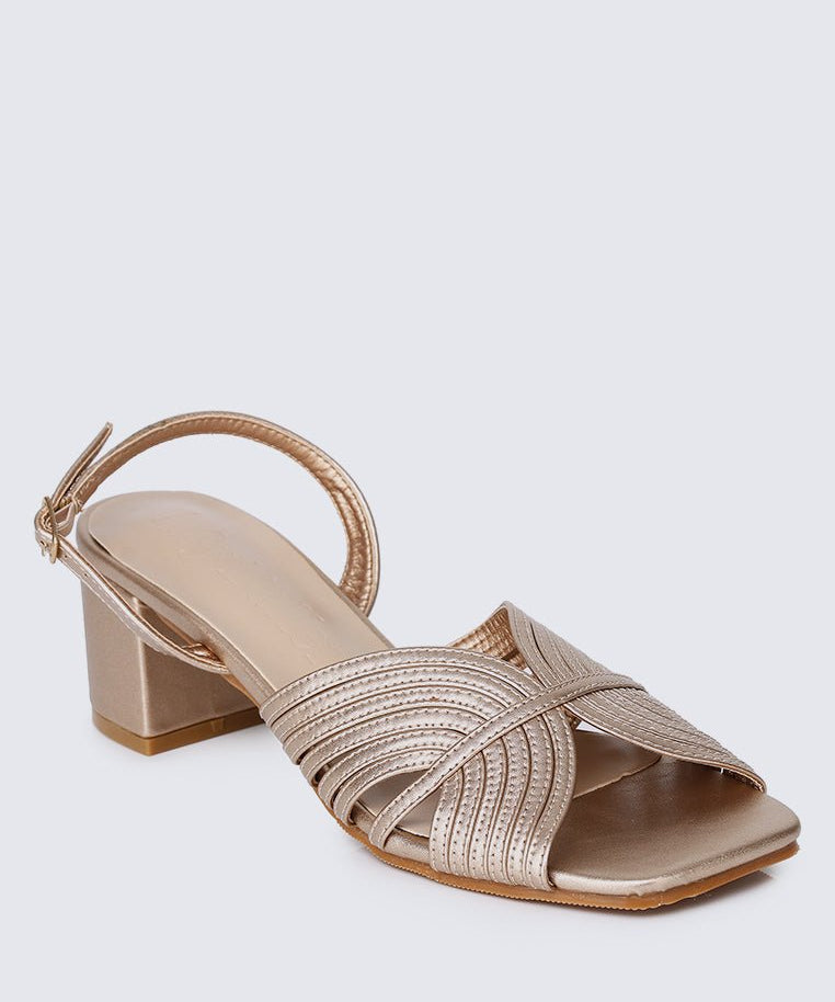 Gia Comfy Heels In Rose GoldShoes - myballerine