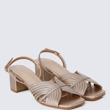 Gia Comfy Heels In Rose GoldShoes - myballerine