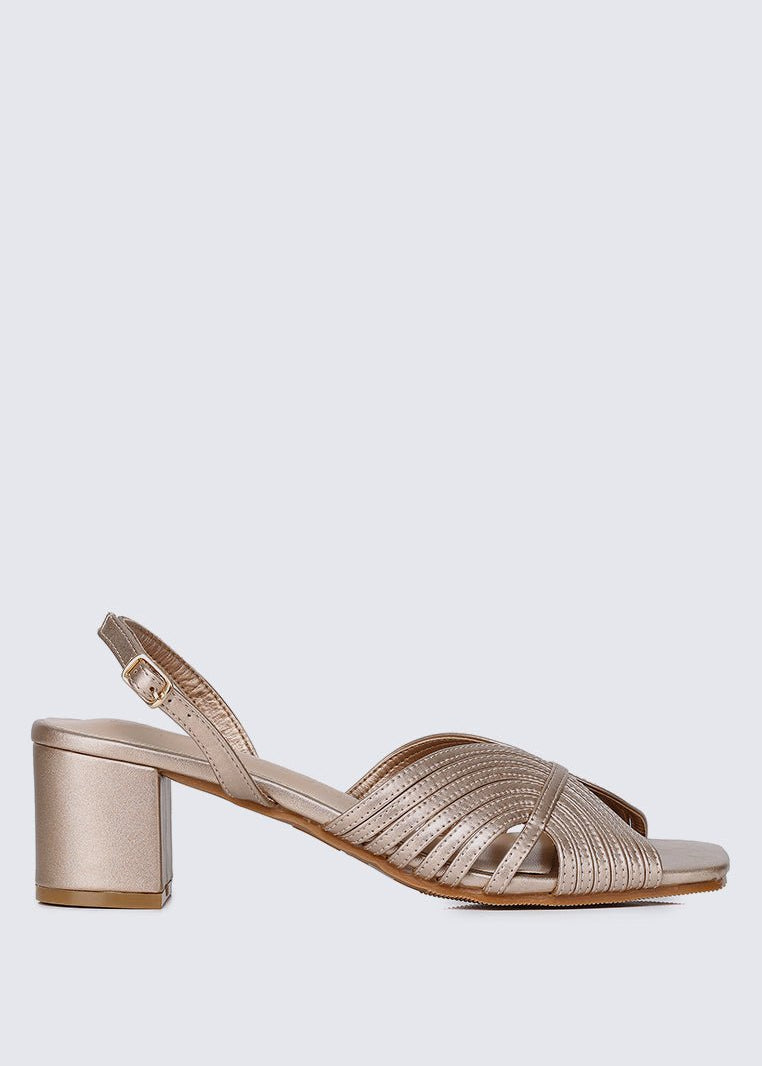Gia Comfy Heels In Rose GoldShoes - myballerine