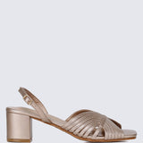 Gia Comfy Heels In Rose GoldShoes - myballerine