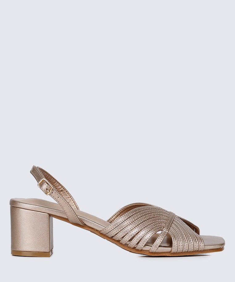 Gia Comfy Heels In Rose GoldShoes - myballerine