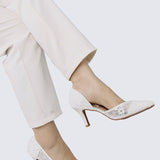 Giana Comfy Pumps In WhiteShoes - myballerine