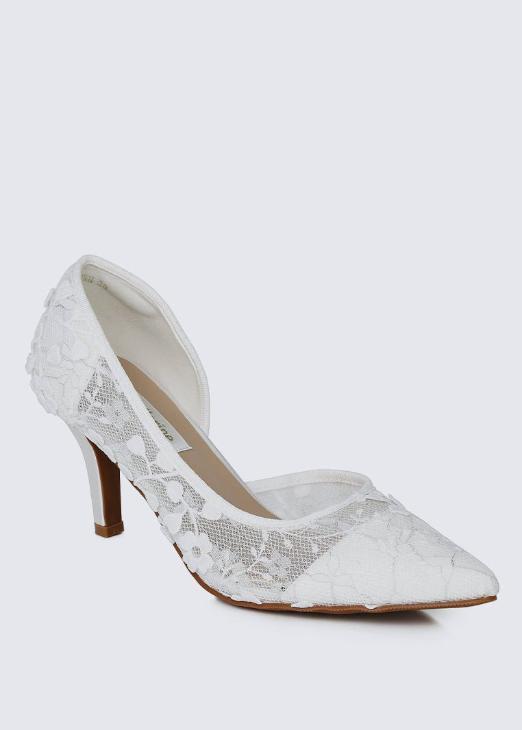 Giana Comfy Pumps In WhiteShoes - myballerine