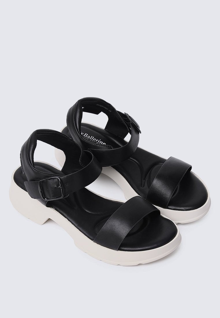 Go Walk Comfy Sandals In BlackShoes - myballerine