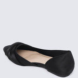 Grace Comfy Ballerina In Black SatinShoes - myballerine