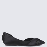 Grace Comfy Ballerina In Black SatinShoes - myballerine