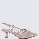 Gwen Comfy Heels In PinkShoes - myballerine