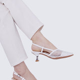 Gwen Comfy Heels In WhiteHeels - myballerine