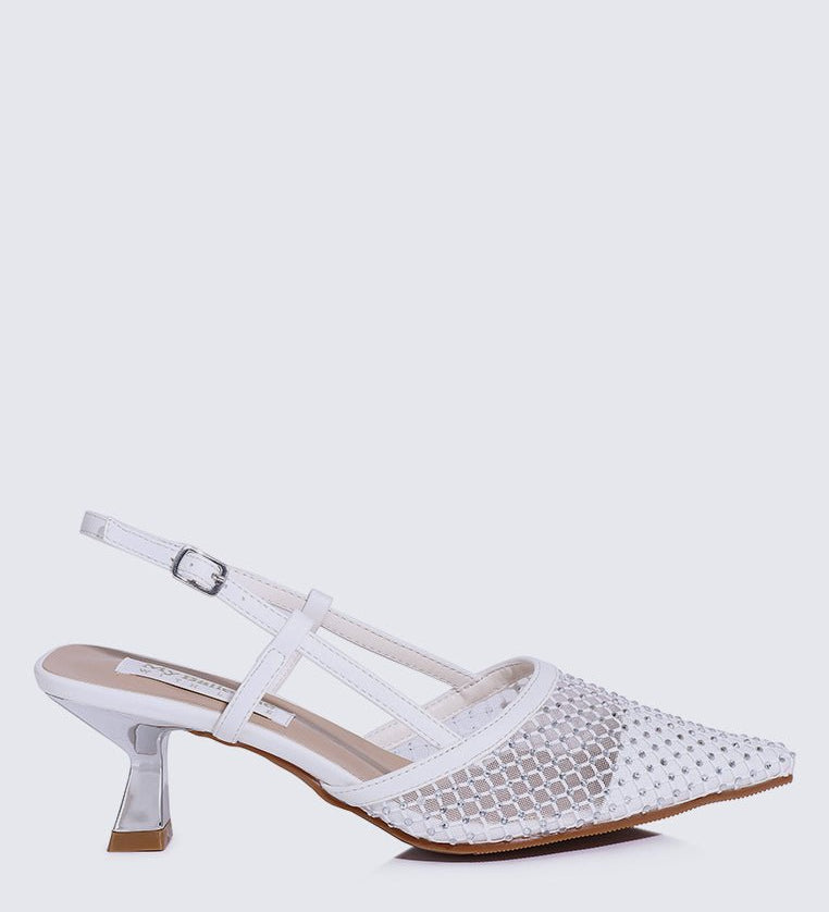 Gwen Comfy Heels In WhiteShoes - myballerine