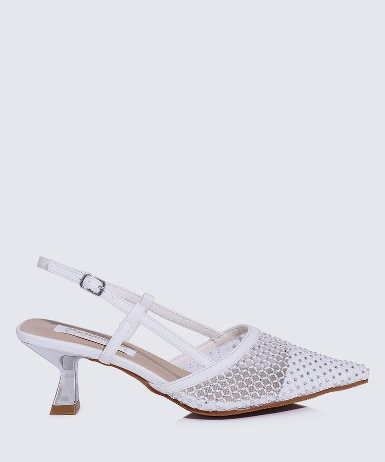 Gwen Comfy Heels In WhiteShoes - myballerine