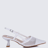 Gwen Comfy Heels In WhiteShoes - myballerine